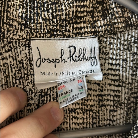 Vintage Elegant Black and Gray Women's Top - Picture 3 of 7